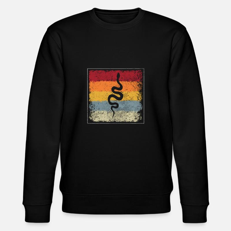 Snake Retro - Stanley/Stella CHANGER Unisex Organic Sweatshirt - black
