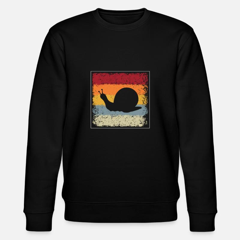 Snail Retro - Stanley/Stella CHANGER Unisex Organic Sweatshirt - black