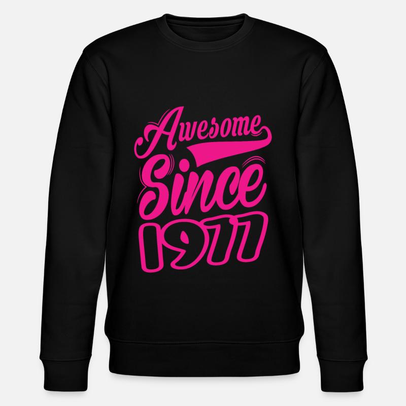 Awesome Since 1977 - Stanley/Stella CHANGER Unisex Organic Sweatshirt - black