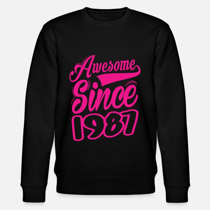 Awesome Since 1987 - Stanley/Stella Unisex Bio-Sweatshirt CHANGER  - Schwarz