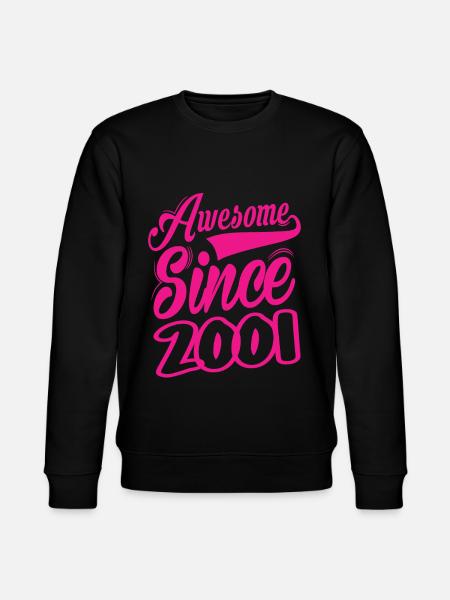 Awesome Since 2001 - Stanley/Stella CHANGER Unisex Organic Sweatshirt - black