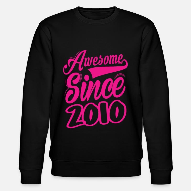 Awesome Since 2010 - Stanley/Stella CHANGER Unisex Organic Sweatshirt - black