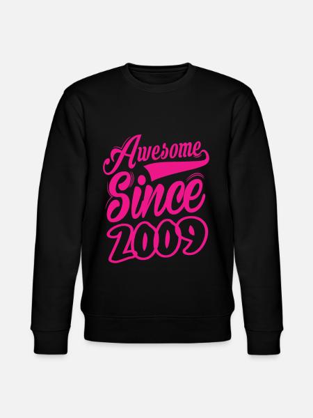 Awesome Since 2009 - Stanley/Stella CHANGER Unisex Organic Sweatshirt - black