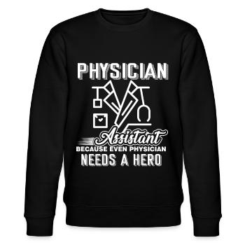 Physician Assistant Physician Assistant Hero - Stanley/Stella CHANGER Unisex Organic Sweatshirt - black - Front - Nik (191cm) & Marisol (170cm)