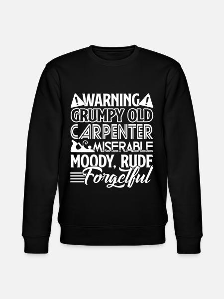 Carpenter Grumpy Old Carpenter - Stanley/Stella CHANGER Unisex Organic Sweatshirt - black