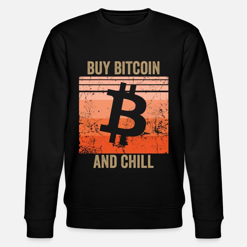 Buy Bitcoin and Chill - Stanley/Stella Unisex Bio-Sweatshirt CHANGER  - Schwarz