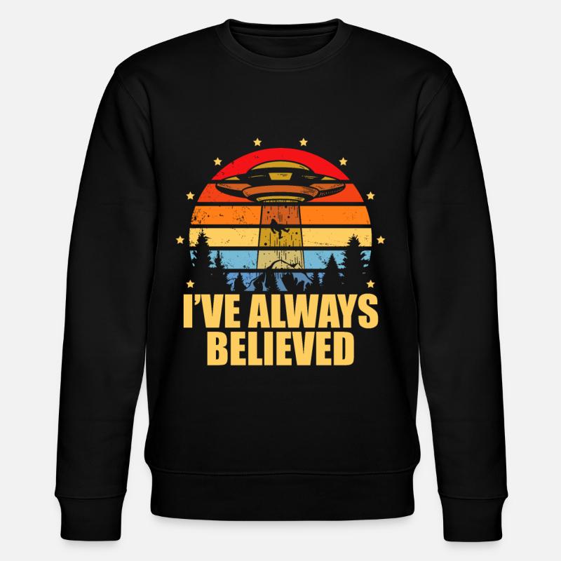 I've always believed alien - Stanley/Stella CHANGER Unisex Organic Sweatshirt - black