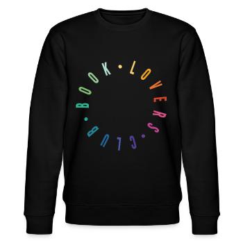 Book Lovers Club Rainbow - Stanley/Stella Unisex Bio-Sweatshirt CHANGER  - Schwarz - Vorne - Nik (191cm) & Marisol (170cm)