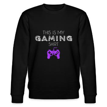 gaming shirt - Stanley/Stella Unisex Bio-Sweatshirt CHANGER  - Schwarz - Vorne - Nik (191cm) & Marisol (170cm)