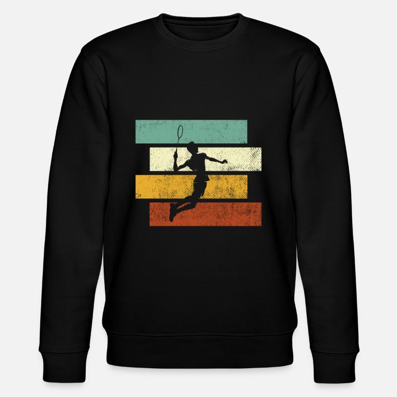 Badminton Retro - Stanley/Stella Unisex Bio-Sweatshirt CHANGER  - Schwarz