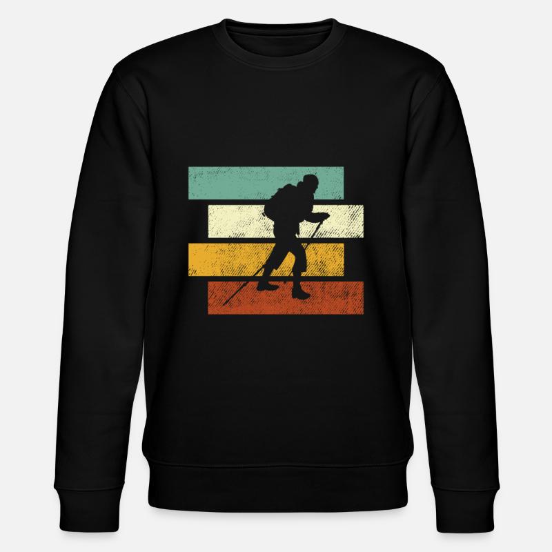 Bergsteigen Retro - Stanley/Stella Unisex Bio-Sweatshirt CHANGER  - Schwarz