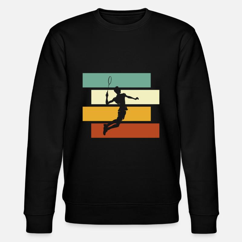 Badminton Retro - Stanley/Stella CHANGER Unisex Organic Sweatshirt - black