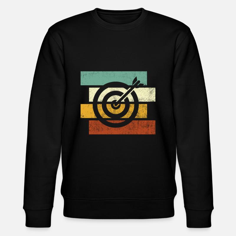 Darts Retro - Stanley/Stella Unisex Bio-Sweatshirt CHANGER  - Schwarz