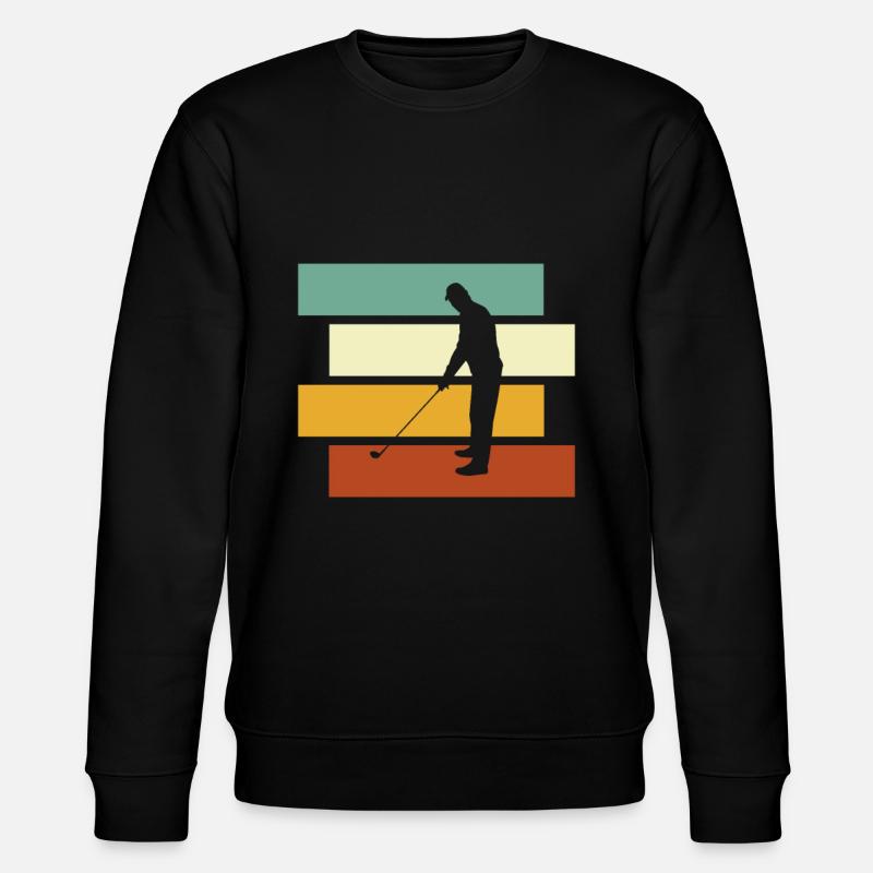 Golf Retro - Stanley/Stella Unisex Bio-Sweatshirt CHANGER  - Schwarz
