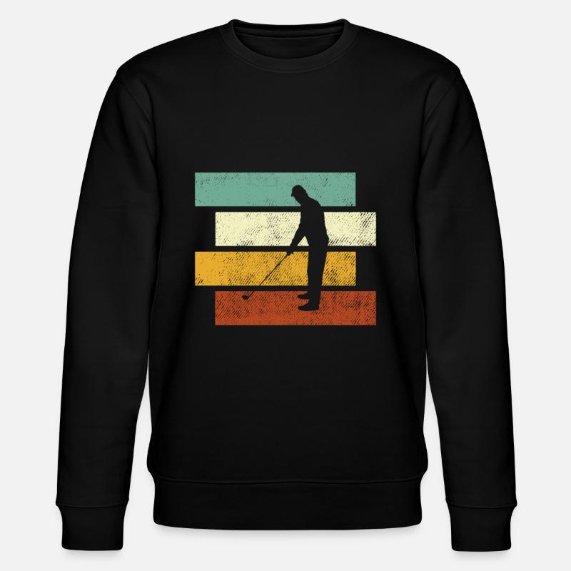 Golf Retro - Stanley/Stella CHANGER Unisex Organic Sweatshirt - black
