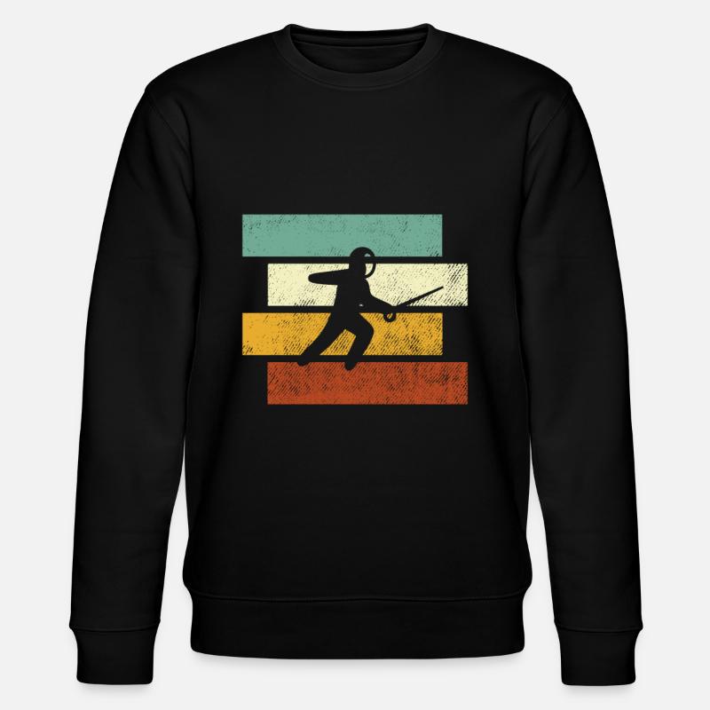Fechten Retro - Stanley/Stella Unisex Bio-Sweatshirt CHANGER  - Schwarz