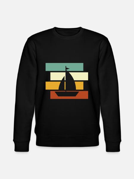 Sailing Retro - Stanley/Stella CHANGER Unisex Organic Sweatshirt - black
