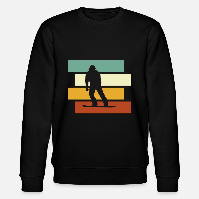 Snowboard Rétro - Sweat bio CHANGER Stanley/Stella Unisexe - noir