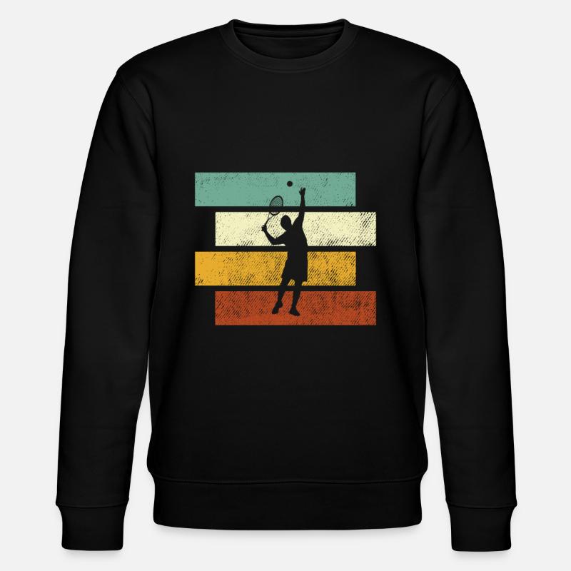 Tennis Retro - Stanley/Stella Unisex Bio-Sweatshirt CHANGER - Schwarz