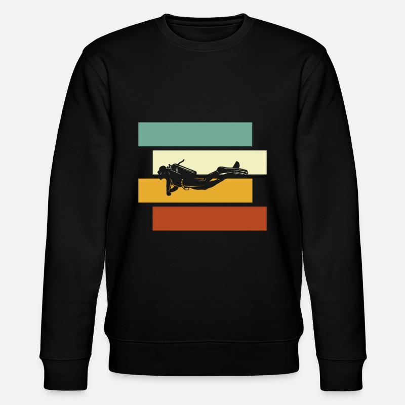 Diving Retro - Stanley/Stella CHANGER Unisex Organic Sweatshirt - black