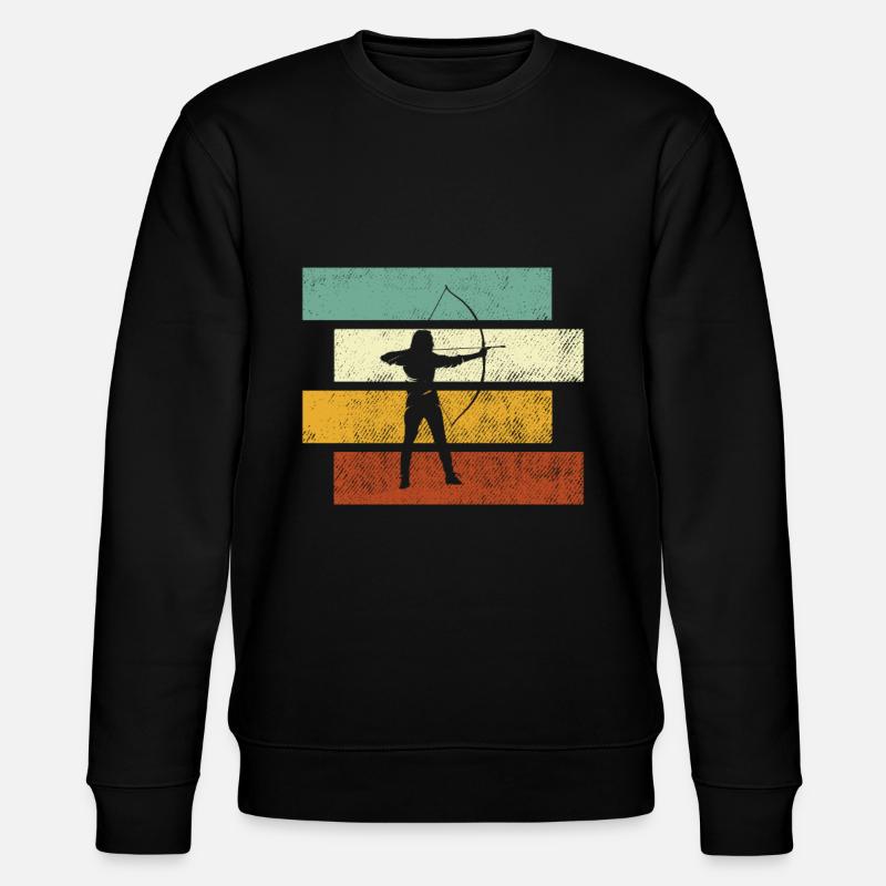 Archery Retro - Stanley/Stella CHANGER Unisex Organic Sweatshirt - black