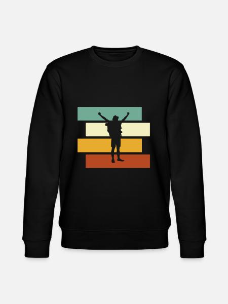 Wandern Retro - Stanley/Stella Unisex Bio-Sweatshirt CHANGER - Schwarz