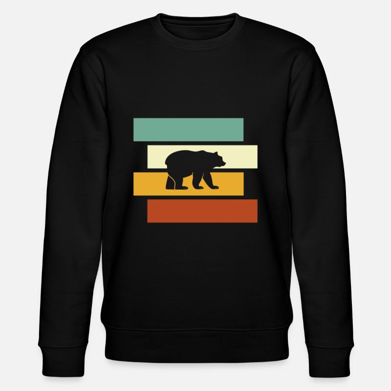 Bear Retro - Stanley/Stella CHANGER Unisex Organic Sweatshirt - black