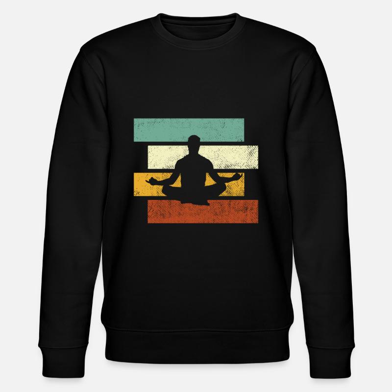 Yoga Retro - Stanley/Stella Unisex Bio-Sweatshirt CHANGER  - Schwarz