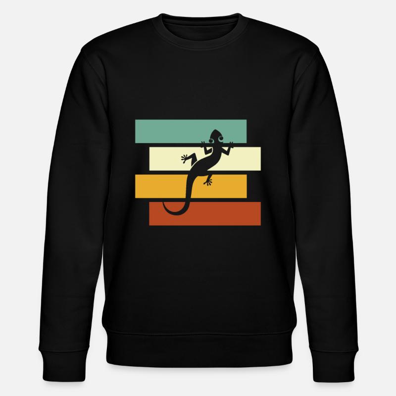 Lizard Retro - Stanley/Stella CHANGER Unisex Organic Sweatshirt - black