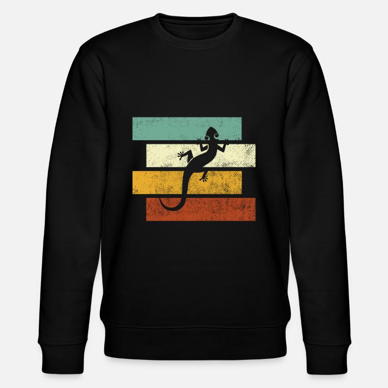 Eidechse Retro - Stanley/Stella Unisex Bio-Sweatshirt CHANGER  - Schwarz