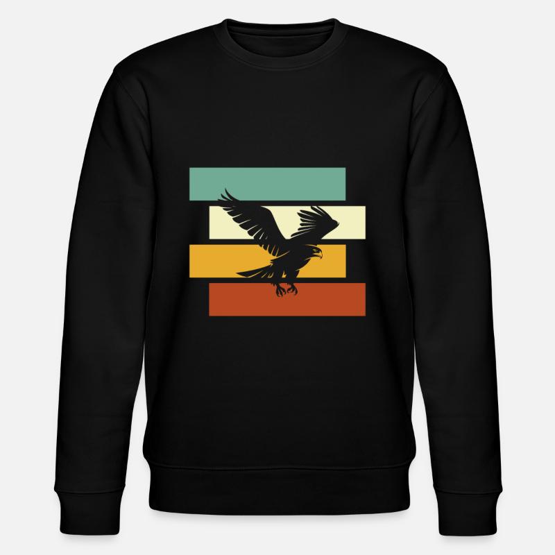 Adler Retro - Stanley/Stella CHANGER Unisex Organic Sweatshirt - black