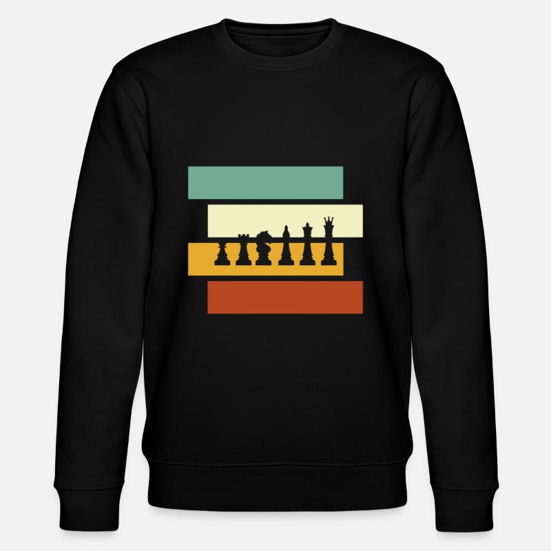 Schach Retro - Stanley/Stella Unisex Bio-Sweatshirt CHANGER  - Schwarz