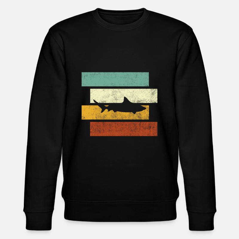 Shark Retro - Stanley/Stella CHANGER Unisex Organic Sweatshirt - black