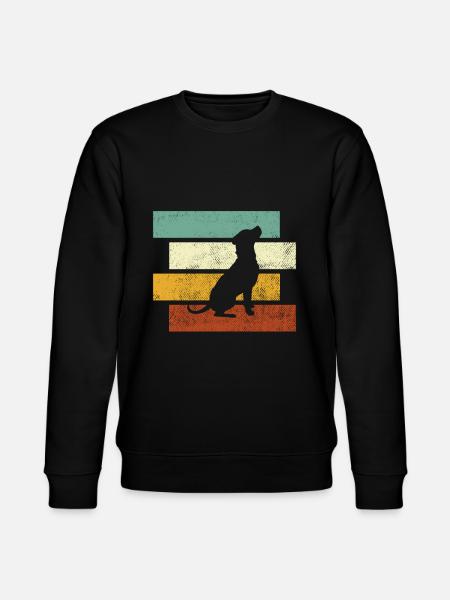 Hund Retro - Stanley/Stella Unisex Bio-Sweatshirt CHANGER  - Schwarz