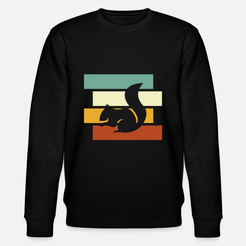 Squirrel Retro - Stanley/Stella CHANGER Unisex Organic Sweatshirt - black