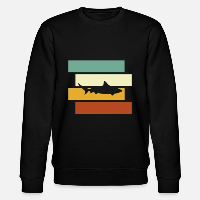 Shark Retro - Stanley/Stella CHANGER Unisex Organic Sweatshirt - black