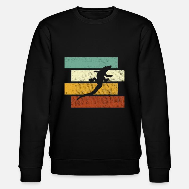 Crocodile Rétro - Sweat bio CHANGER Stanley/Stella Unisexe - noir