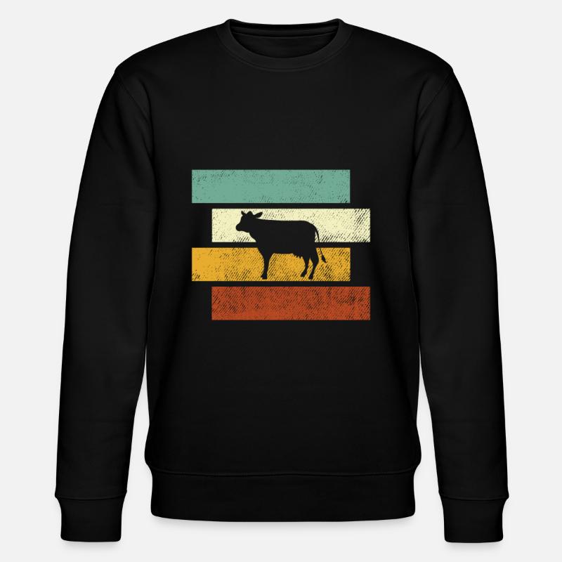 Vache Rétro - Sweat bio CHANGER Stanley/Stella Unisexe - noir