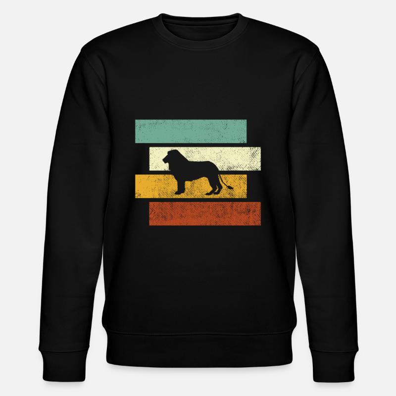 Löwe Retro - Stanley/Stella Unisex Bio-Sweatshirt CHANGER  - Schwarz