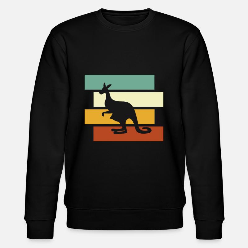Kangaroo Retro - Stanley/Stella CHANGER Unisex Organic Sweatshirt - black
