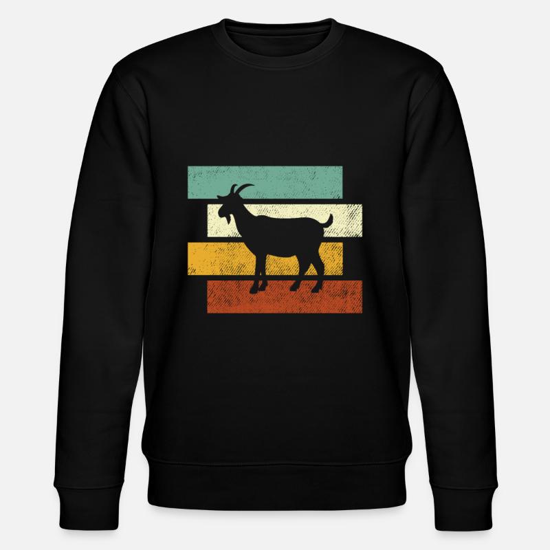 Goat Retro - Stanley/Stella CHANGER Unisex Organic Sweatshirt - black