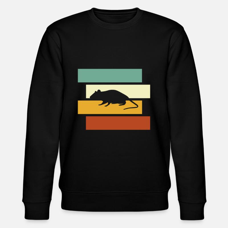 Souris Rétro - Sweat bio CHANGER Stanley/Stella Unisexe - noir