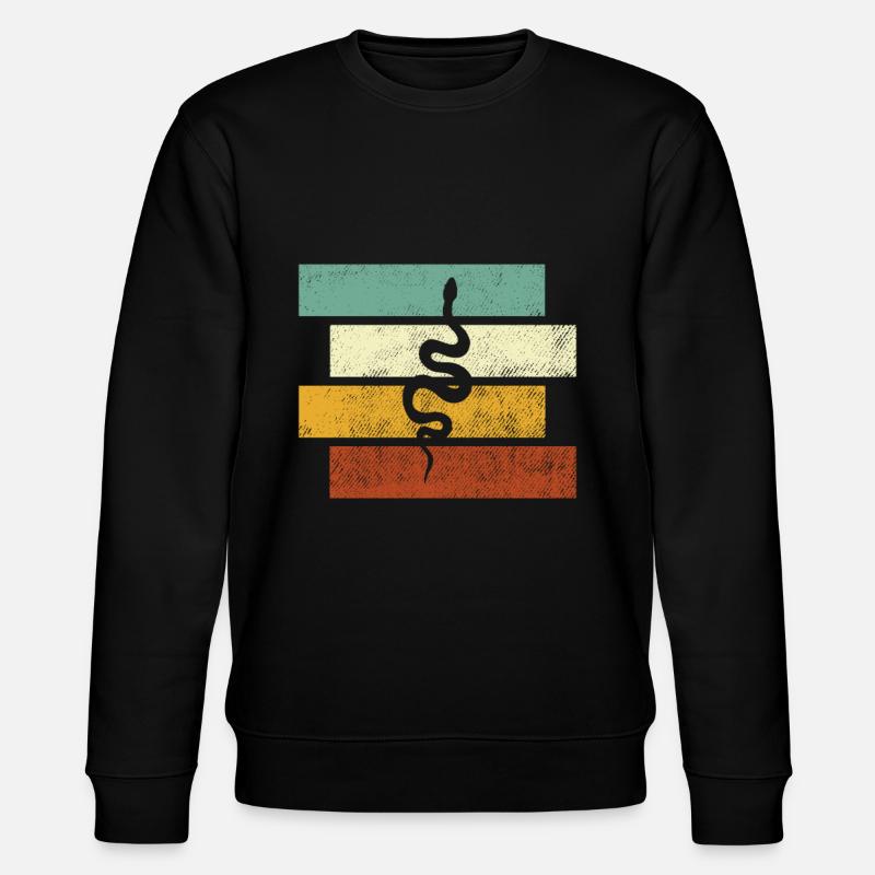 Snake Retro - Stanley/Stella CHANGER Unisex Organic Sweatshirt - black