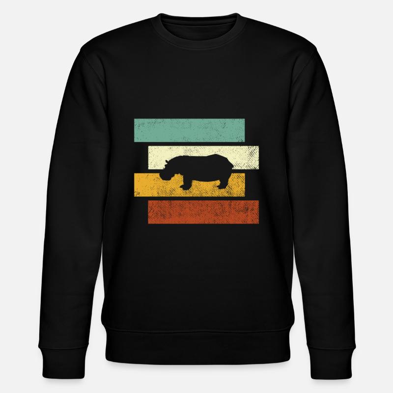 Hippopotame rétro - Sweat bio CHANGER Stanley/Stella Unisexe - noir