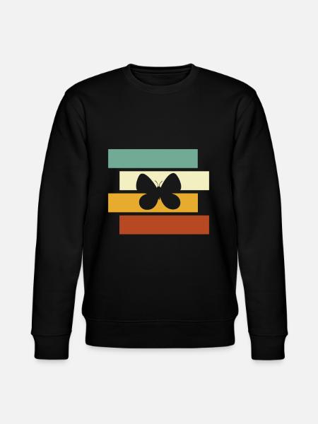 Papillon Rétro - Sweat bio CHANGER Stanley/Stella Unisexe - noir