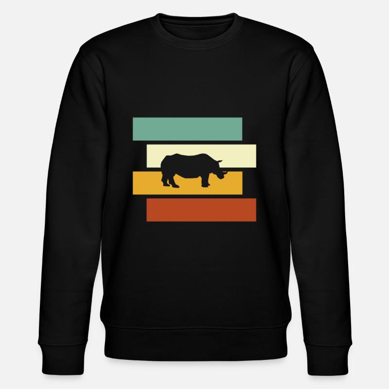 Nashorn Retro - Stanley/Stella Unisex Bio-Sweatshirt CHANGER - Schwarz