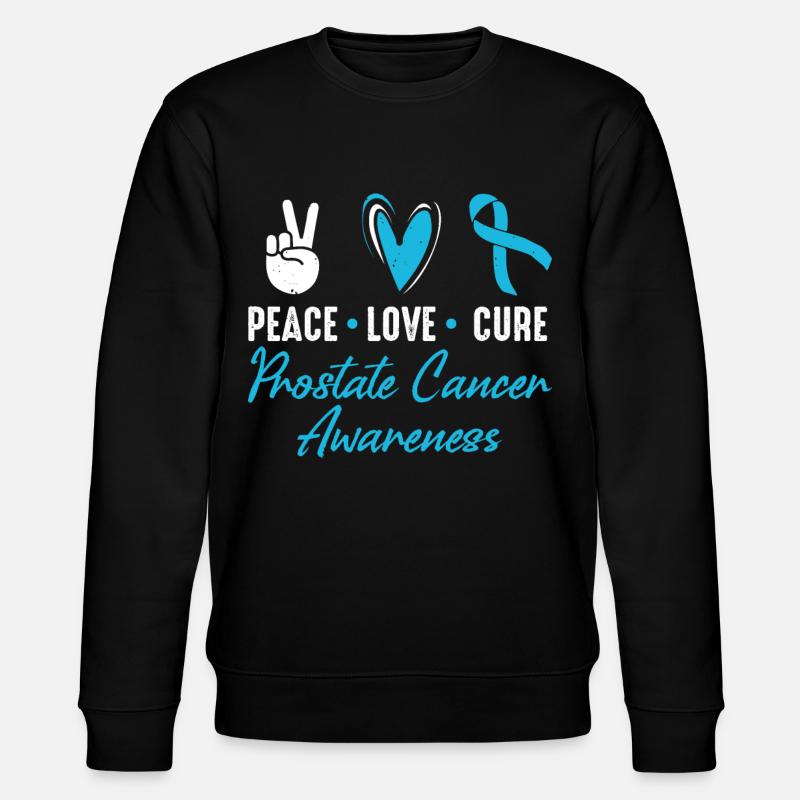 Frieden Liebe Heilung Prostatakrebs - Stanley/Stella Unisex Bio-Sweatshirt CHANGER  - Schwarz