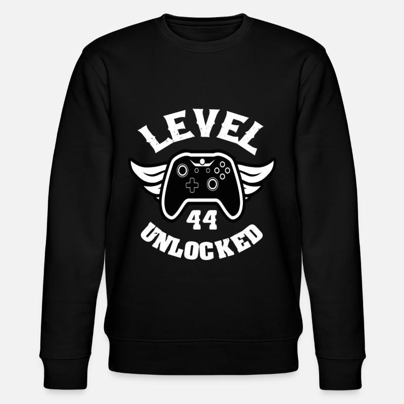 Niveau 44 Débloqué 44 Anniversaire - Sweat bio CHANGER Stanley/Stella Unisexe - noir