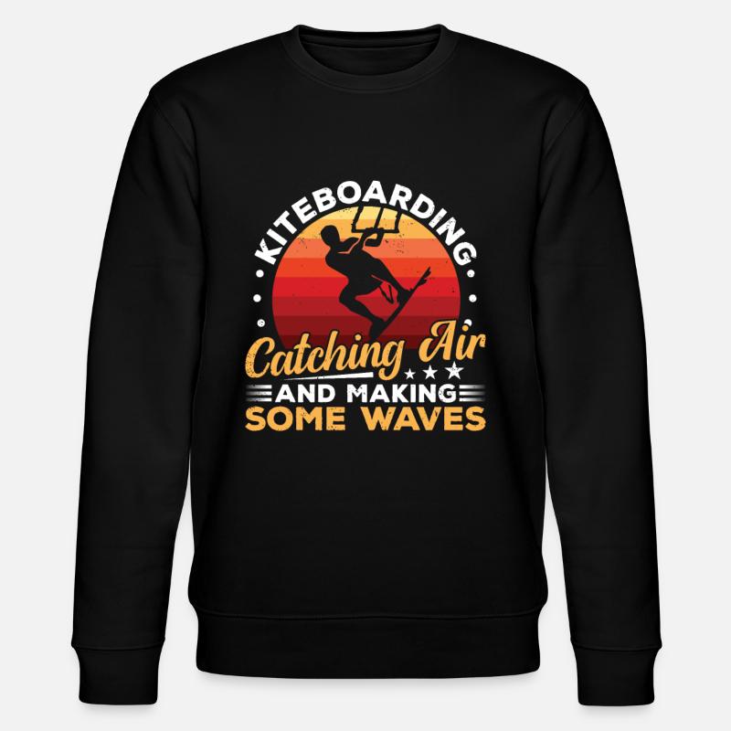 Kitesurf Catch Air Kiteboarder Kitesurfer - Sweat bio CHANGER Stanley/Stella Unisexe - noir