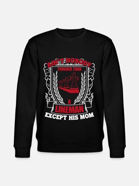 Lineman Lineman Mom Is Tougher - Stanley/Stella CHANGER Unisex Organic Sweatshirt - black